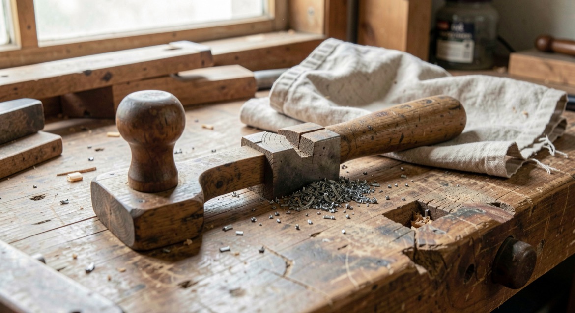 Dokumentarische Szene zu Eiche, Buche, Esche: Holz im Alltag